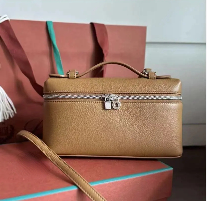 L19 Lunch Box Bag Gigi Leather Makeup Crossbody Shoulder Handbag