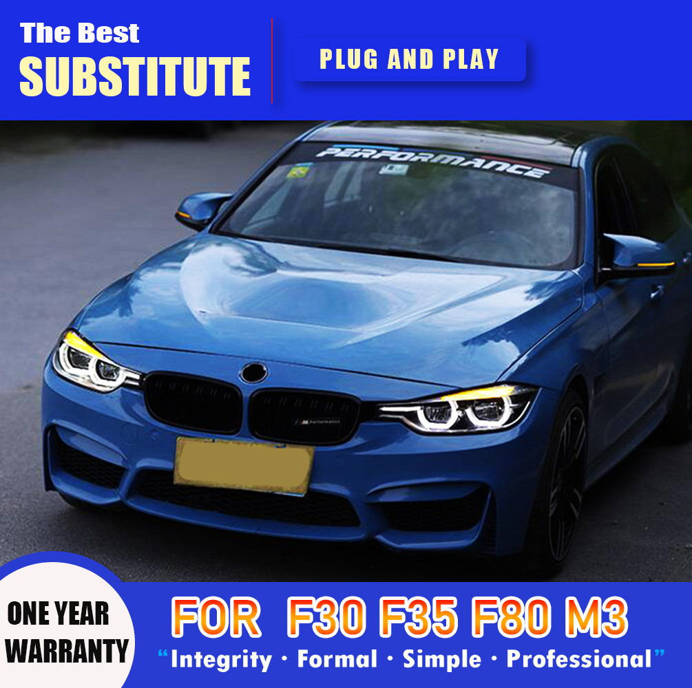 Car Head Lamp For BMW F30 F35 F80 M3 LED Headlight Assembly 13-19 Car Accessories Daytime Running Light Streamer Turn Signal Auto Parts