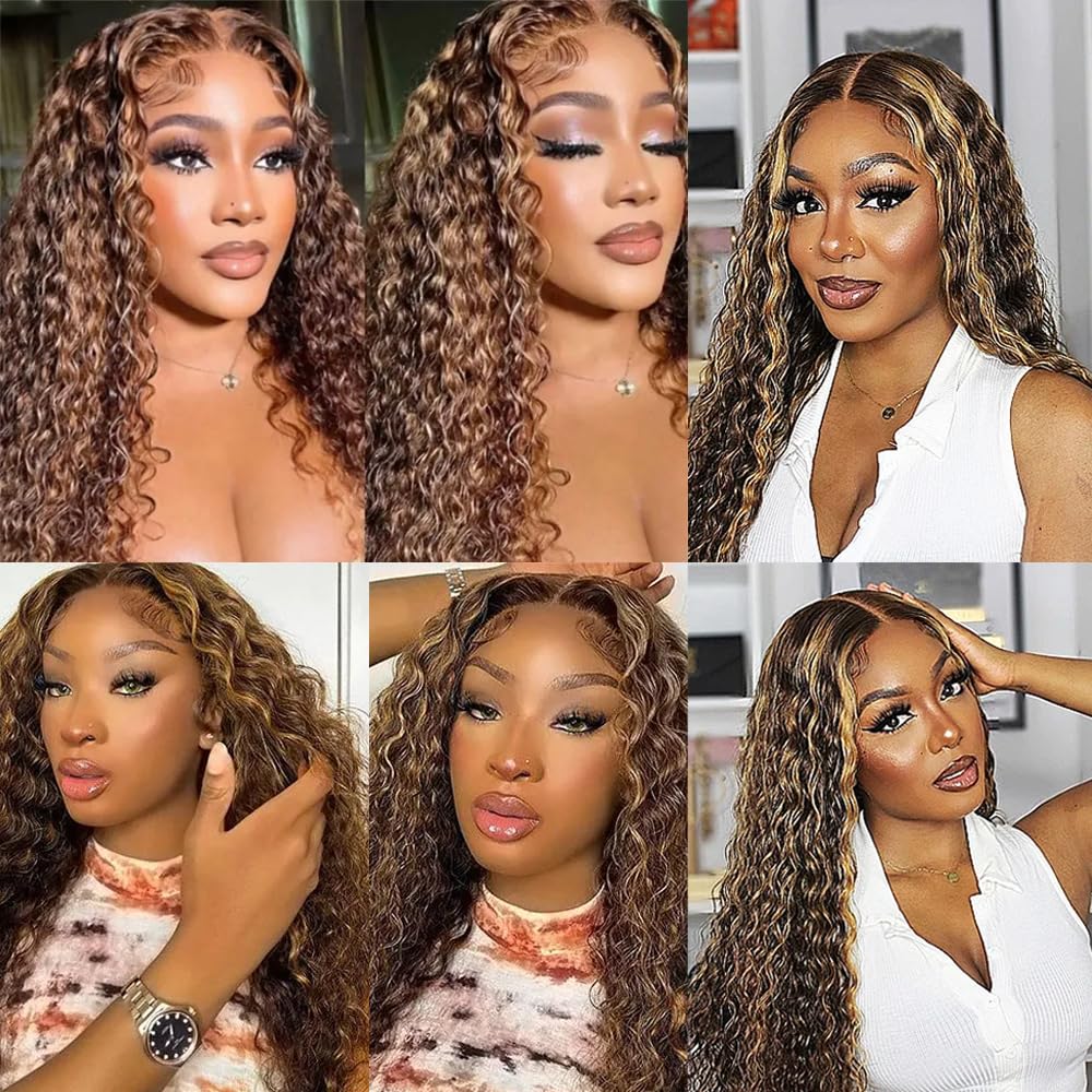 Brazilian Water Wave Human Remy Virgin Hair Weaves P4/27 Highlight Color 100g/bundle Double Wefts 3Bundles/lot full and soft