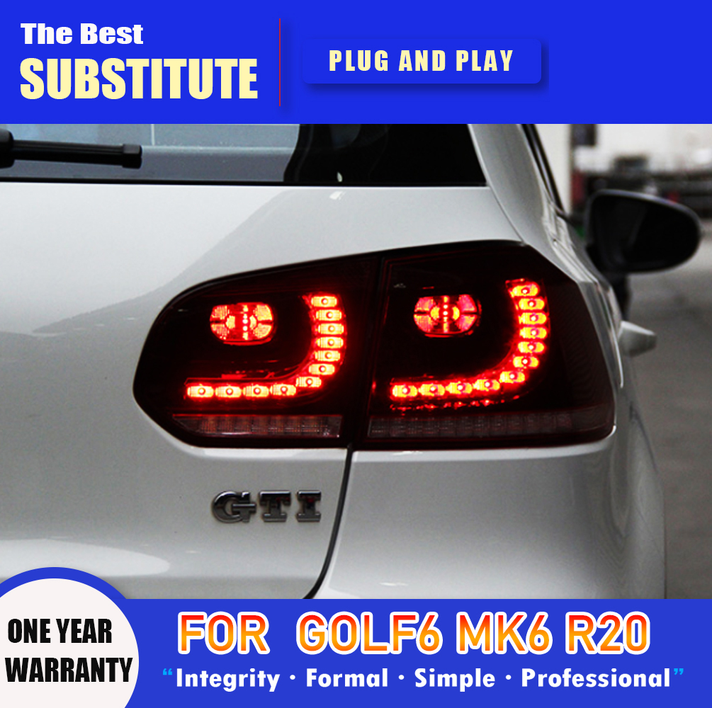 Car Accessories Taillight Assembly For VW Golf 6 MK6 R20 LED Tail Light 09-12 Brake Reverse Parking Running Light Turn Signal Rear Lamp
