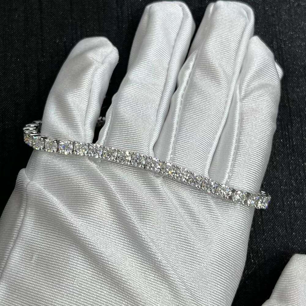 bracelet necklace mossanite high quality Jewelry 4MM bracelet silver color mens 925 moissanite diamond Tennis Chain bracelet