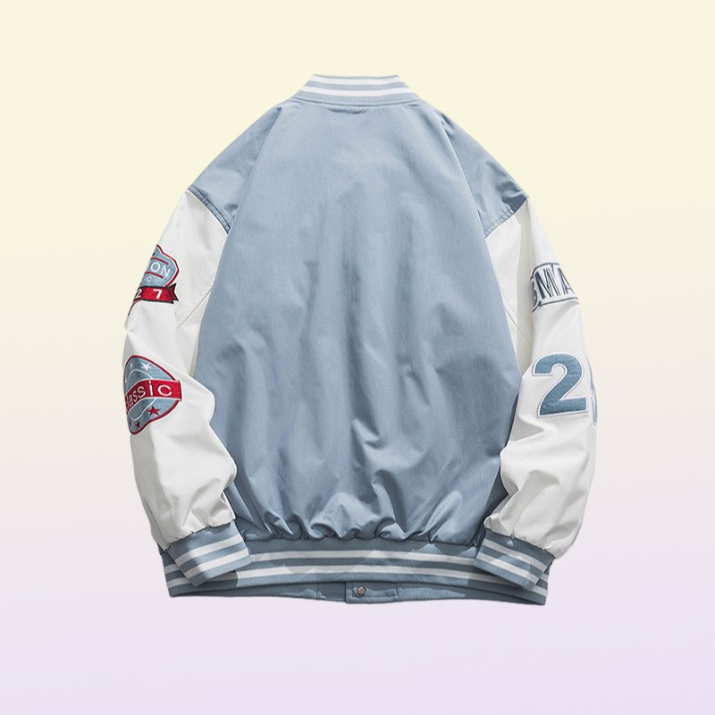 Mens Jackets Thin Light Letterman A Embroidery Patchwork Stadium Award University Men Baseball Bomber Jacket Unisex Women Varsity