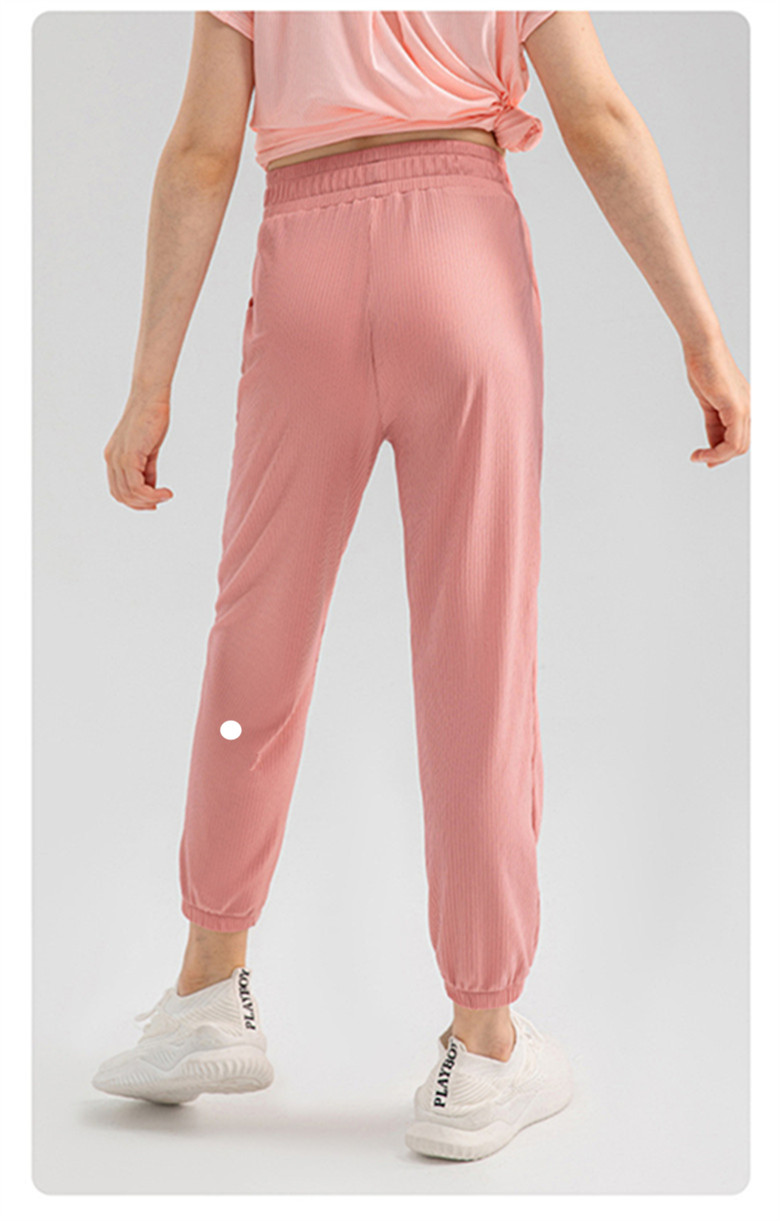 33313 Yoga Kids Jogger Pants High Waist Soft Kids Drawstring Pants Training Lady Jogging Pants