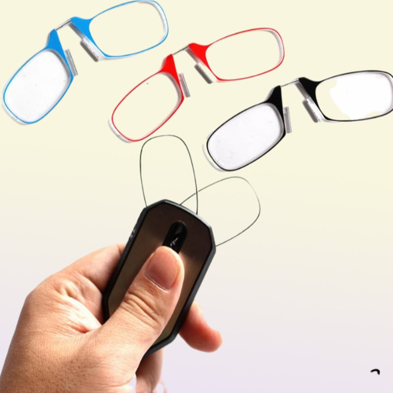Thin Optics Reading Glasses With Keychain Case Clear Frame 150 Strength Readers Antiblue Light Sunglasses