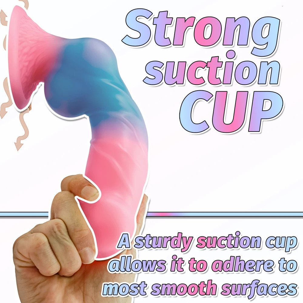 Silicone Soft Animal Penis Big Dog Dick Huge Luminous Dildo Anal Plug Female Masturbation Suction Cup Luminous Adult Sex Toys 18 240129