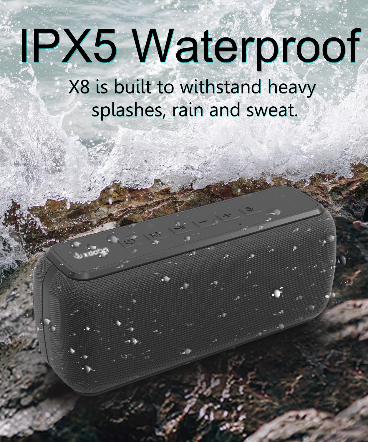 XDOBO X8 60W Portable Sers Bass Subwoofer Wireless Waterproof TWS 6600mAh Power Bank Function Suporrt USBTFAUX 240125