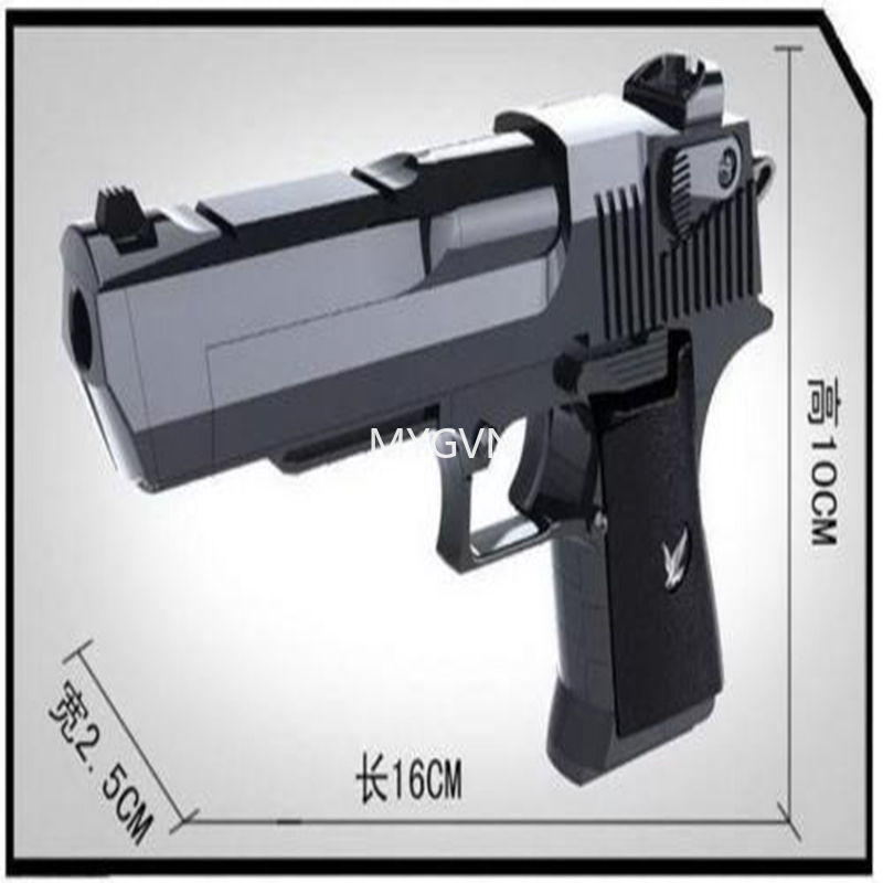 Desert Eagle 1:10 Kids Assembling Building Block Bricks Pistol Educational Assembled Plastic Model For Birthday Gift Children Toy Gun