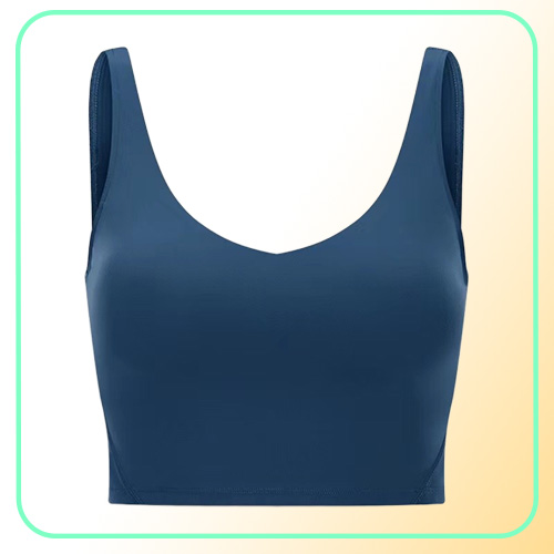 Gym tank Clothes Women039s Underwear Yoga Sports Bra Back Bodybuilding All Match Casual Push Up Align bra Crop Tops Running Fit