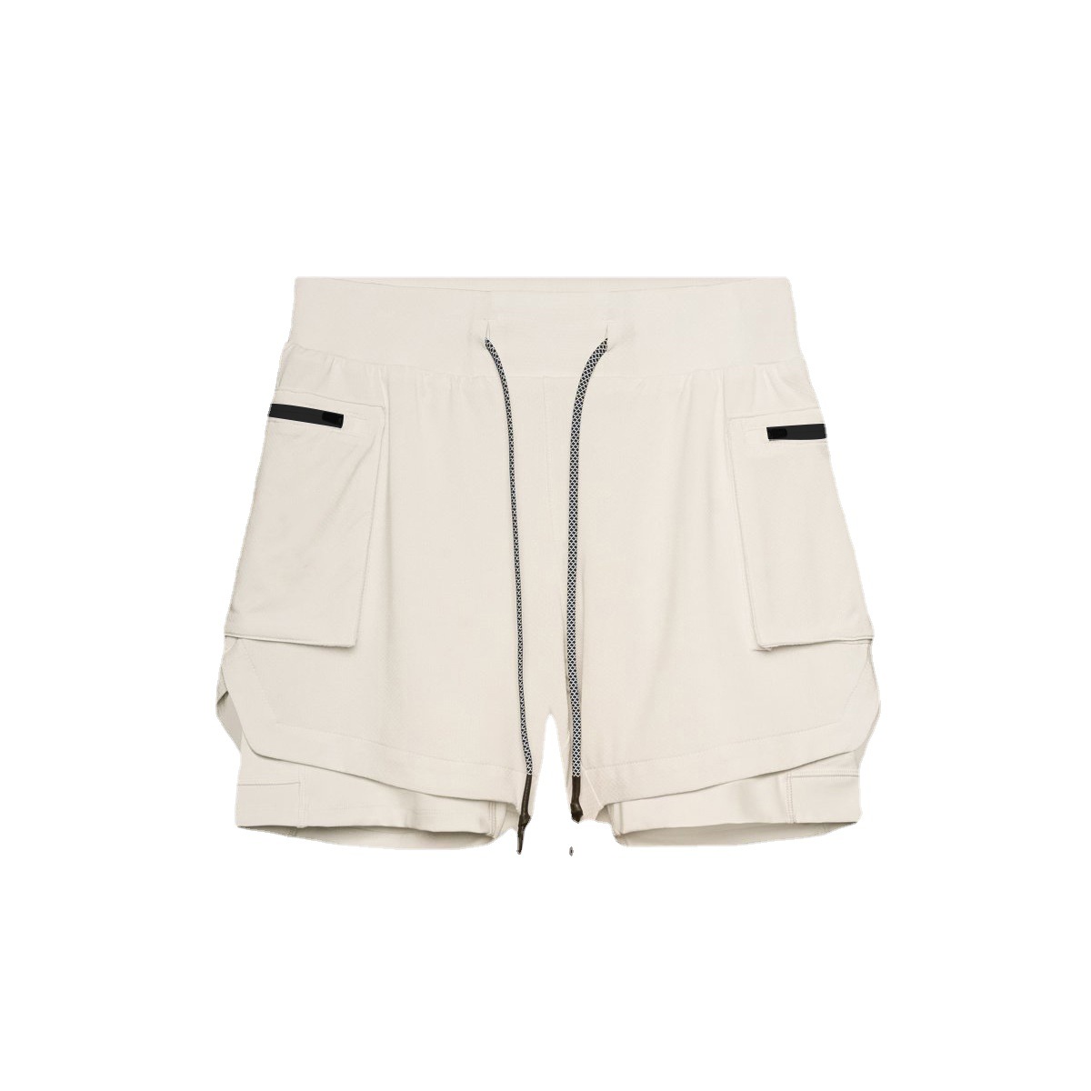 Mens Yoga Sports Shorts Quick Dry Shorts With Pocket Mobile Phone Casual Running Gym Short Jogger Pant With Inner Lining DK49