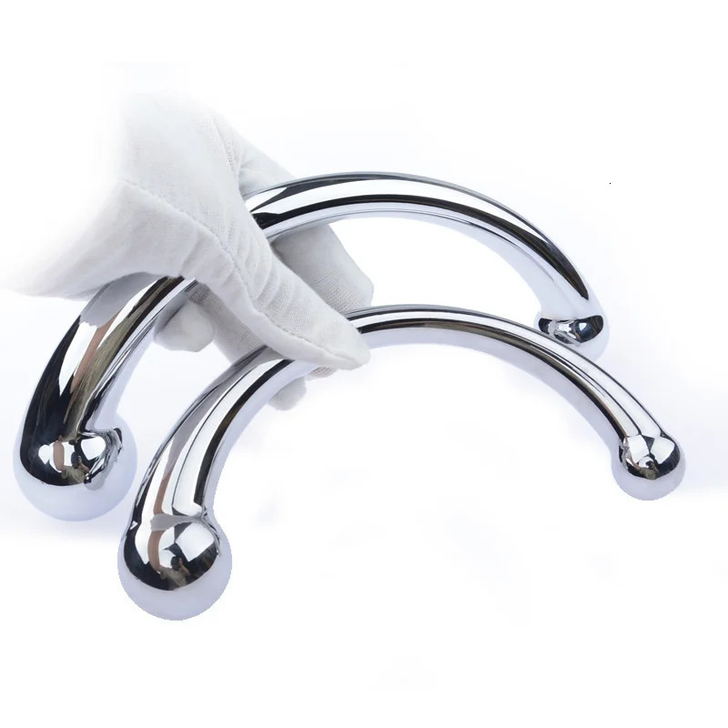 Double Ended Stainless Steel G Spot Wand Massage Stick Pure Metal Penis P-Spot Stimulator Anal Plug Dildo Sex Toy for Women Men 240129