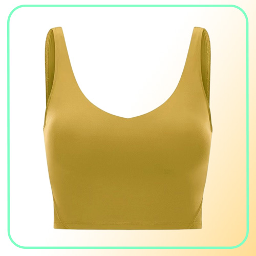 Gym tank Clothes Women039s Underwear Yoga Sports Bra Back Bodybuilding All Match Casual Push Up Align bra Crop Tops Running Fit