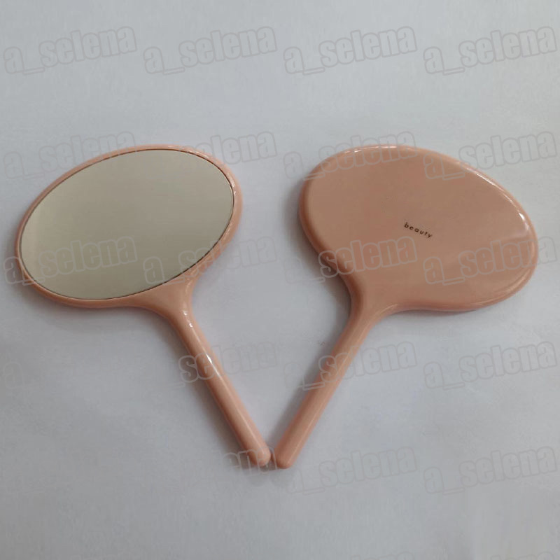 Portable Compact Mirrors Beauty Acrylic Cosmetic Mirrors Floral Flowers Classic Hand Makeup Mirror With Bags