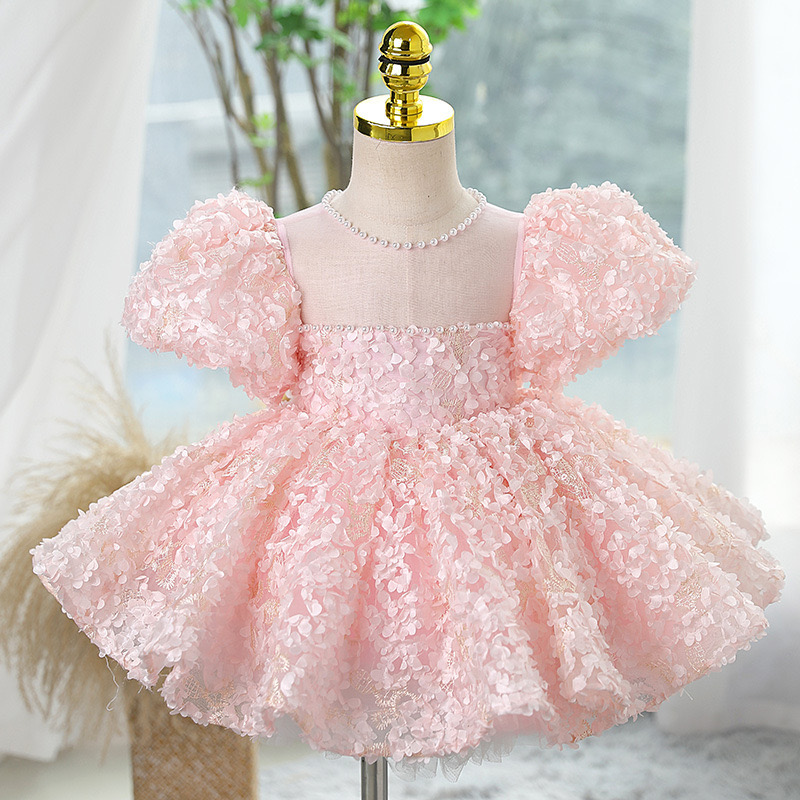 2024 Pink Princess Pageant Glitz Girls Frist Community Dresses Fuia Little Baby Camo Wer Girl Dress Ball Gown Kids Birthday Gowns 403 6660311