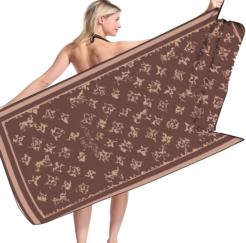 New Bath Towels Comfortable Washcloth Portable Washcloths Full Letter Printed Beach Towel Designer