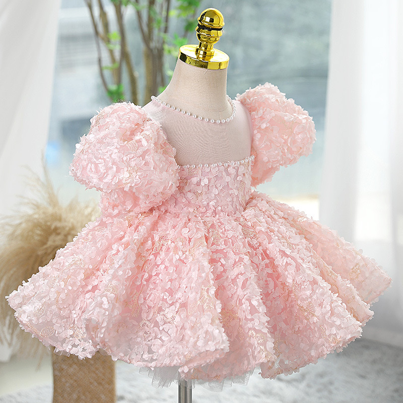 2024 Pink Princess Pageant Glitz Girls Frist Community Dresses Fuia Little Baby Camo Wer Girl Dress Ball Gown Kids Birthday Gowns 403 6660311