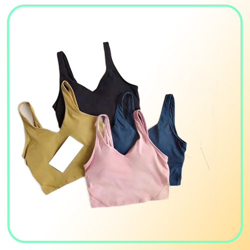 Gym tank Clothes Women039s Underwear Yoga Sports Bra Back Bodybuilding All Match Casual Push Up Align bra Crop Tops Running Fit