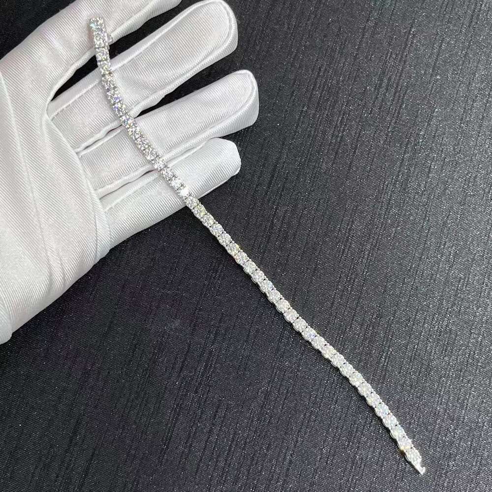 bracelet necklace mossanite high quality Jewelry 4MM bracelet silver color mens 925 moissanite diamond Tennis Chain bracelet