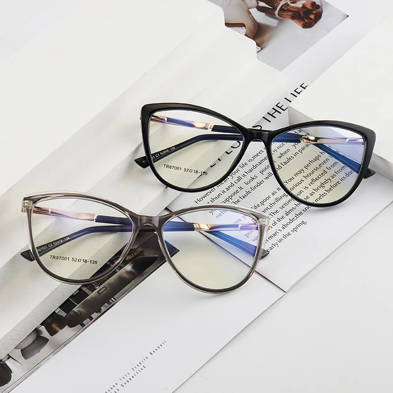 LONSY Retro Cat Eye Reading Glasses Frame Women Anti Blue Light Computer Eyeglasses Presbyopic Diopters 100 200 300 400 240118