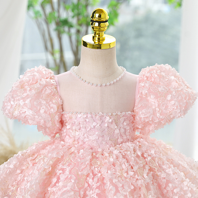 2024 Pink Princess Pageant Glitz Girls Frist Community Dresses Fuia Little Baby Camo Wer Girl Dress Ball Gown Kids Birthday Gowns 403 6660311