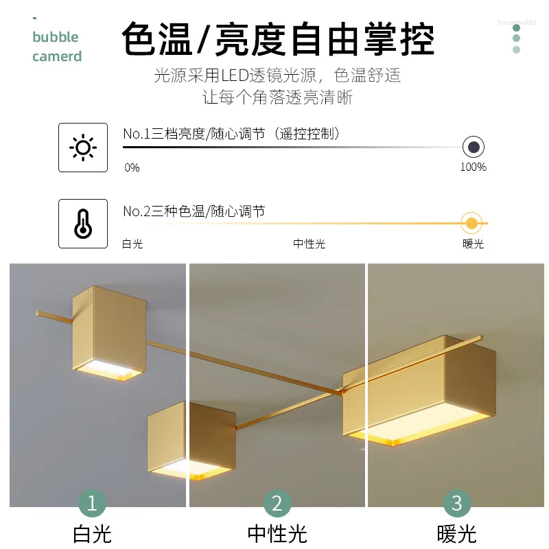 Lights Ceiling Nordic Creative Acrylic Lamp Black White Lron Light Art Living Room Dining Simple Modern LED Bedroom Study