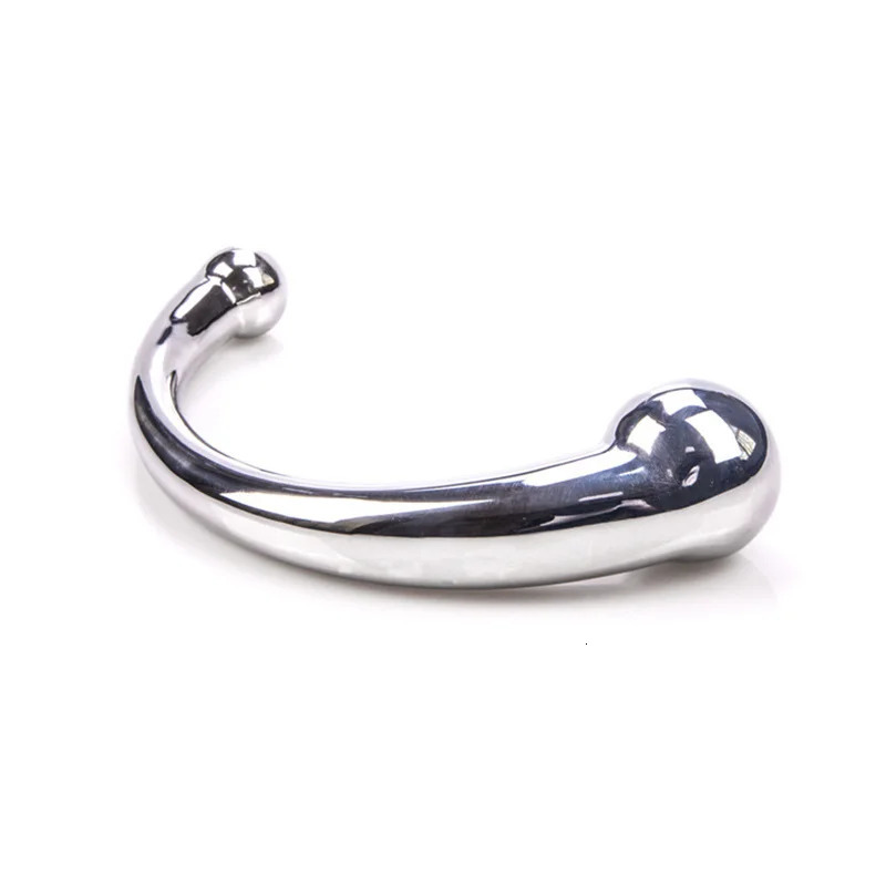 Double Ended Stainless Steel G Spot Wand Massage Stick Pure Metal Penis P-Spot Stimulator Anal Plug Dildo Sex Toy for Women Men 240129