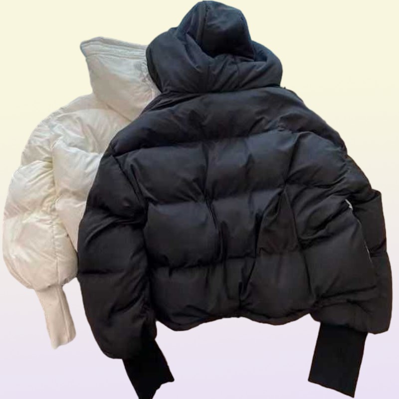 Womans Designer Down Jacket Autumn And Winter Women Puffer Jackets Coat Embroidery C Lapel Hooded Zipper Casual Short Smal