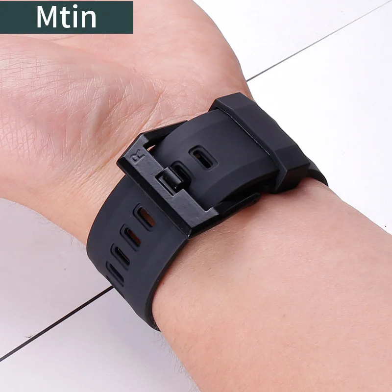 Rubber strap men's pin buckle watch accessories For Bell Ross BR01 24mm outdoor sports waterproof wristband ladies Watchbands 240124 - view 7