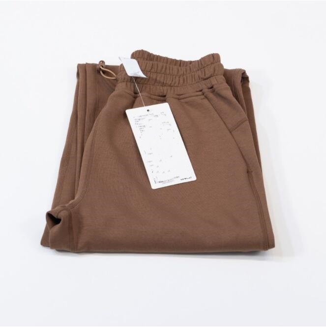 LU-1460 Yoga Softstreme Pants Split-Hem Long Ladies High Waist Soft Fabric Straight Jogger Trousers Shows Legs Yoga Fitness Pants
