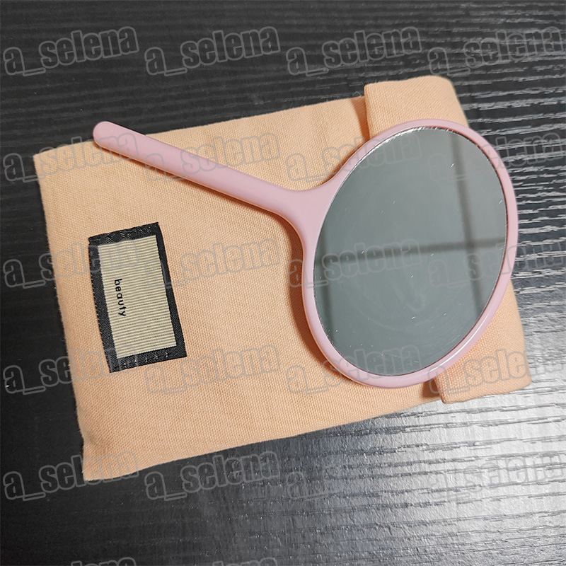 Portable Compact Mirrors Beauty Acrylic Cosmetic Mirrors Floral Flowers Classic Hand Makeup Mirror With Bags
