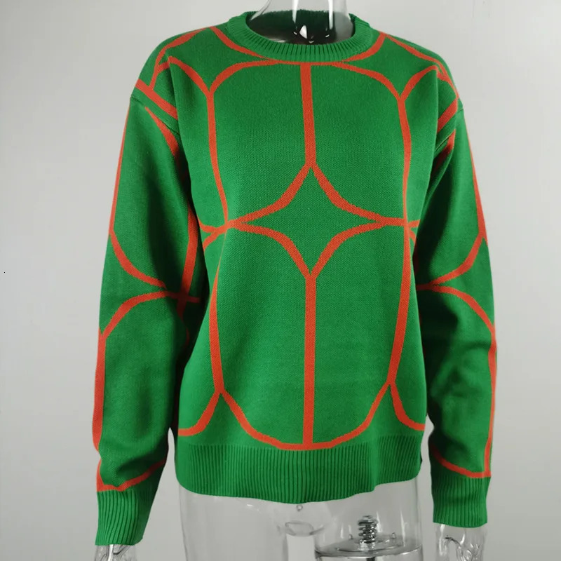 Knitted Pullover Oneck Thick Women s Sweater Casual Long Sleeve Loose Blouse Autumn Winter Female Tops 240130