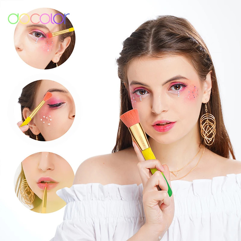Docolor Makeup Brushes 16pcs Pineapple Makeup Brushes Set Foundation Powder Face Blending Contour Eyeshadow Make Up Brushes Set 240124