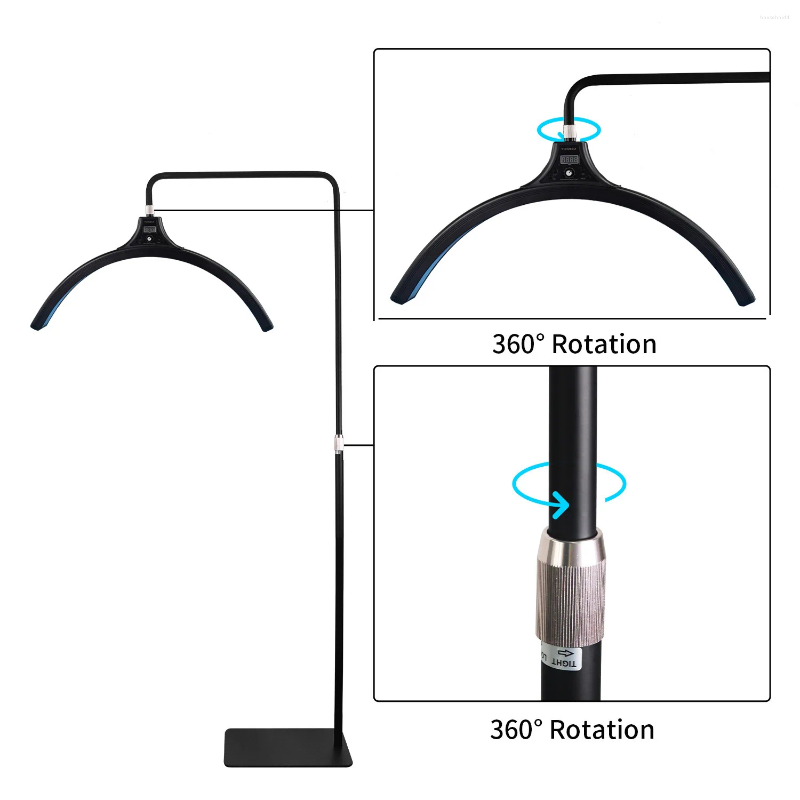 Lamps Floor 28INCH LED Half Moon Eyelash Lamp With Disinfection And Sterilization Facial Skincare Products Tattoo Eyebrow Filming