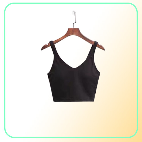 Gym tank Clothes Women039s Underwear Yoga Sports Bra Back Bodybuilding All Match Casual Push Up Align bra Crop Tops Running Fit