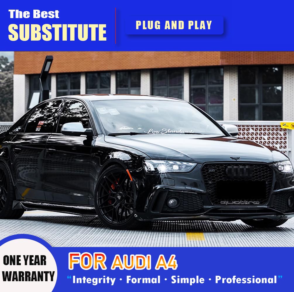 Car Accessories Front Lamp For Audi A4 A4L S4 LED Headlight Assembly 13-16 DRL Daytime Running Light Streamer Turn Signal Indicator