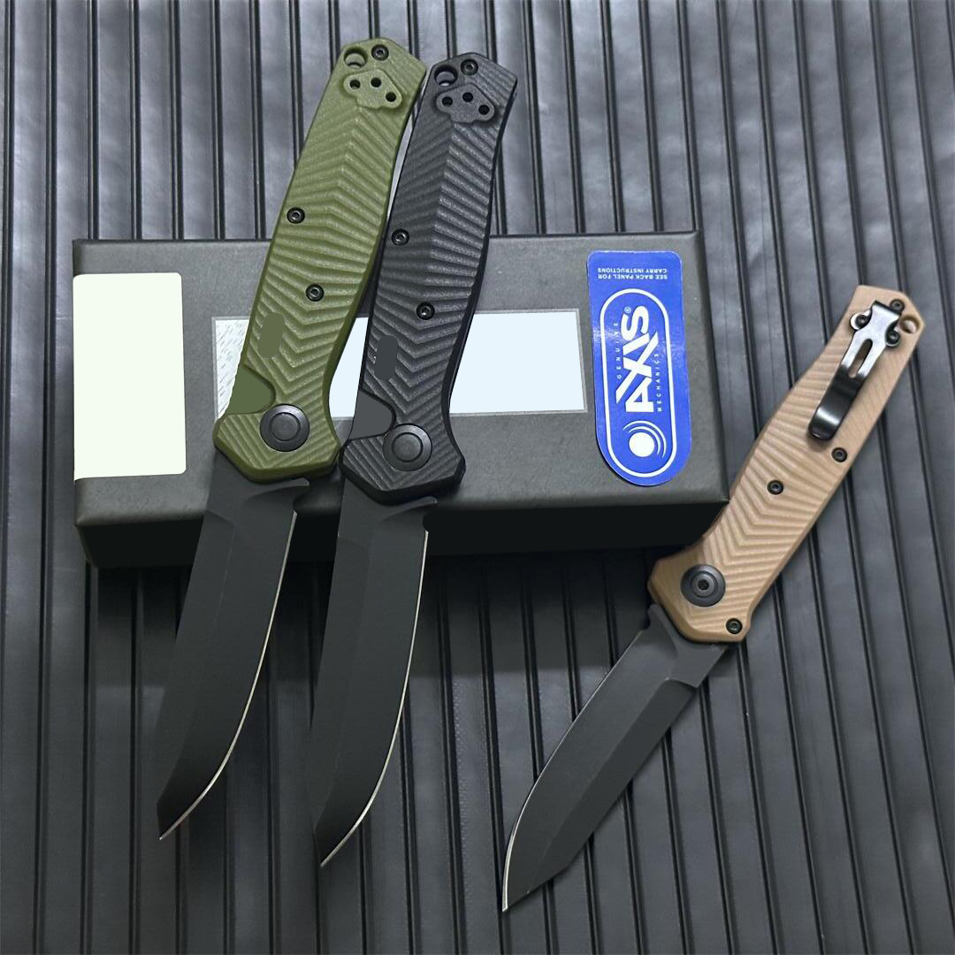 8551/8551BK Folding Knife 3.30" D2 Plain Blade Nylon Fiber Handles Pocket Knives Outdoor Camping Hunting Tactical EDC TOOLs