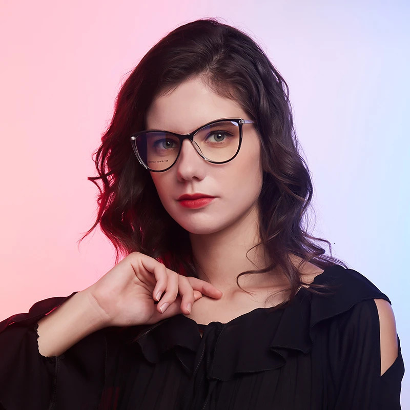 LONSY Retro Cat Eye Reading Glasses Frame Women Anti Blue Light Computer Eyeglasses Presbyopic Diopters 100 200 300 400 240118