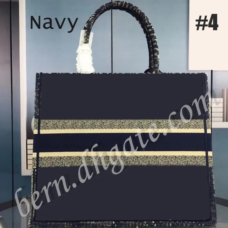 Fashion Embroidery Printing Women's Tote Bags Large Capacity Shopping Shoulder Bag Handbag without Box 2sizes