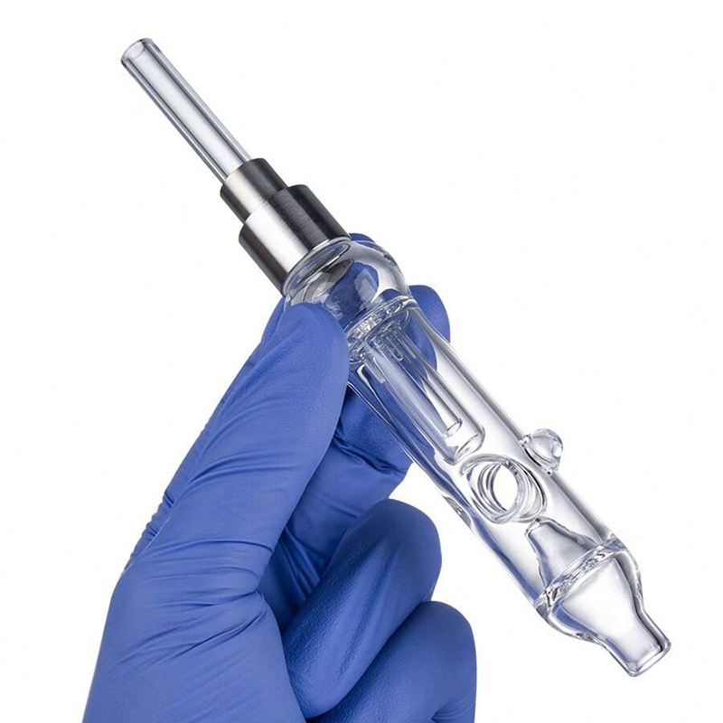 Glassvape666 NC029 Dab Rig Nectar Collector Glass Bong Spill-Proof Smoking Pipes 510 Titanium Quartz Ceramic Nail Air Hole Recycle Water Perc Bubbler Ash Catcher