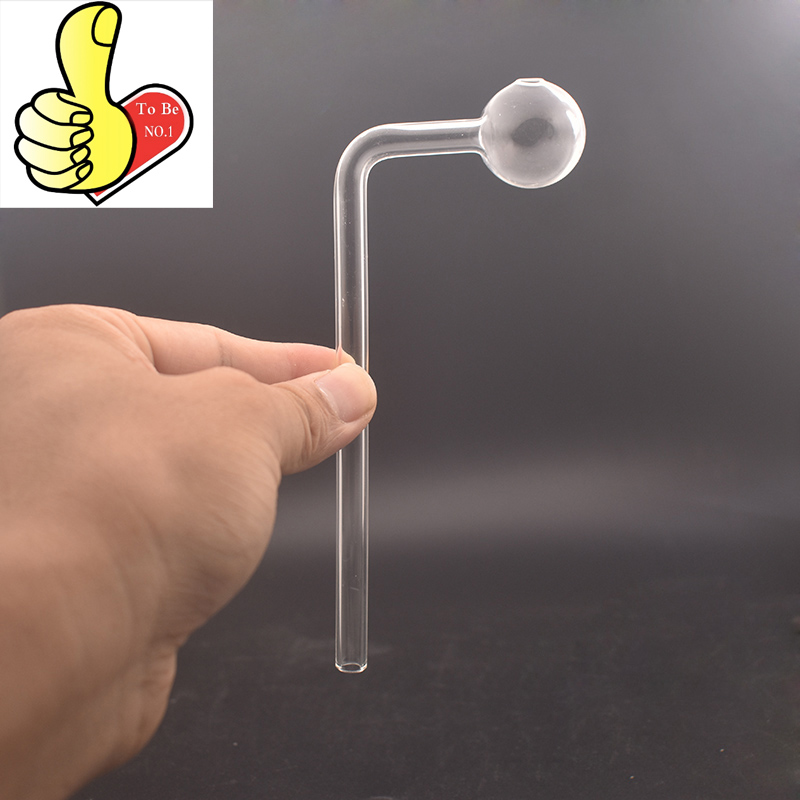 Wholesale Smoking pipe Thick heady MINI 13cm glass oil burner pipe for water dab rig bongs Downstem drink straw hookah
