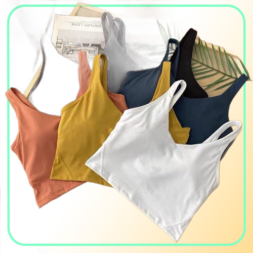 Gym tank Clothes Women039s Underwear Yoga Sports Bra Back Bodybuilding All Match Casual Push Up Align bra Crop Tops Running Fit