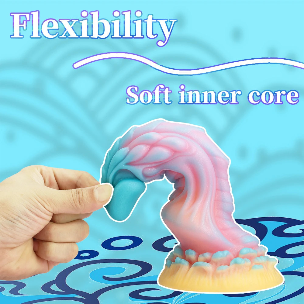 Luminous Huge Dildos Anal Butt Plug Dragon Monster Dildo G-spot Masturbation Suction Cup Soft Silicone Adult Sex Toys for Women 240129