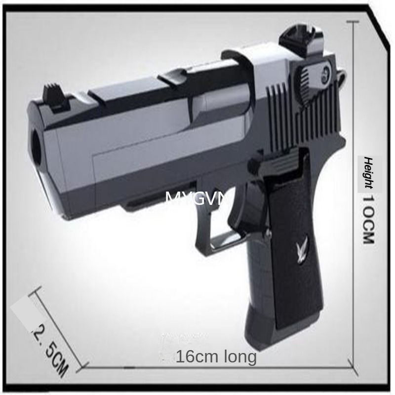 Desert Eagle 1:10 Kids Assembling Building Block Bricks Pistol Educational Assembled Plastic Model For Birthday Gift Children Toy Gun