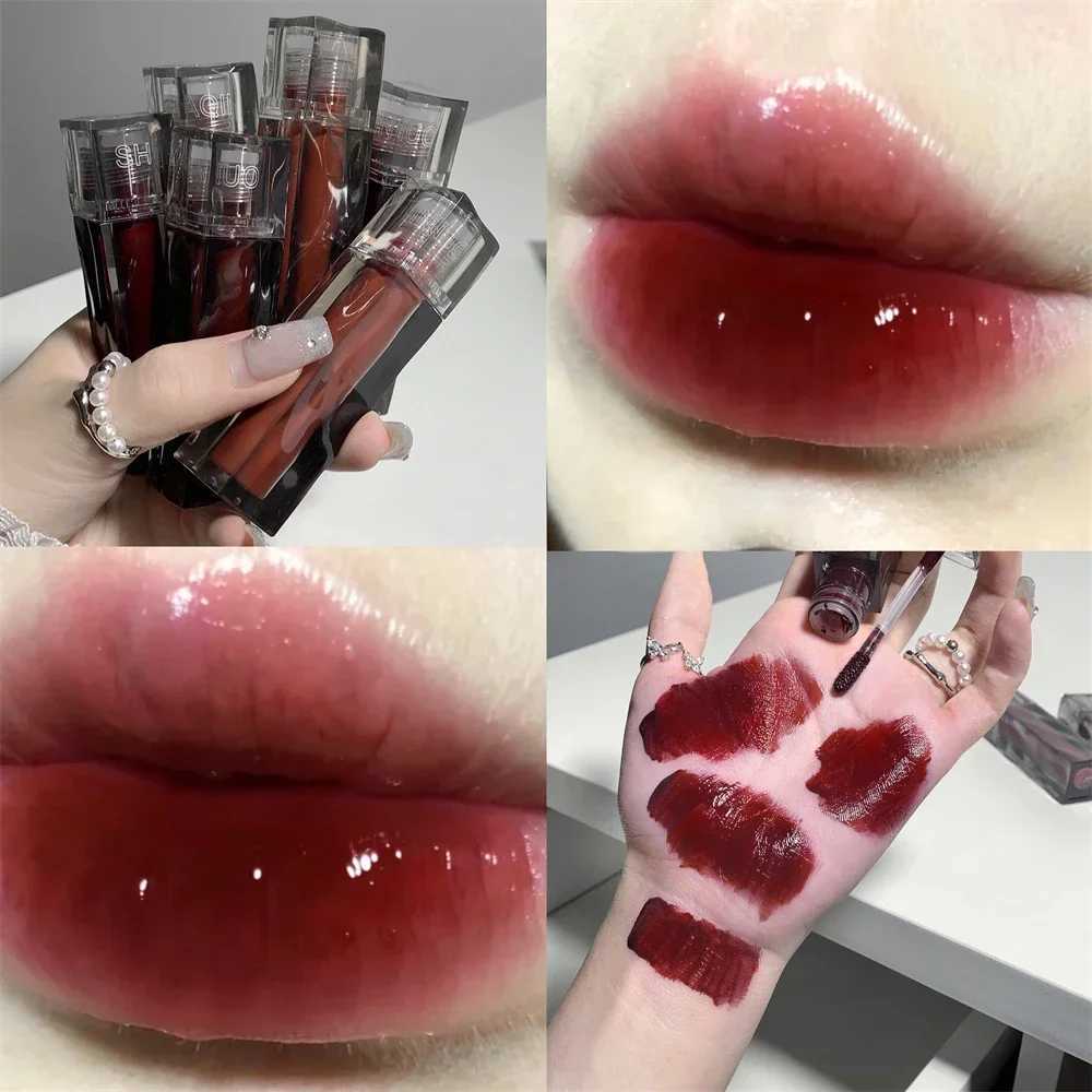 6 color mirror dye lip gloss moisturizer liquid lipstick waterproof durable pink lip color Korean natural cosmeticsXJ250312