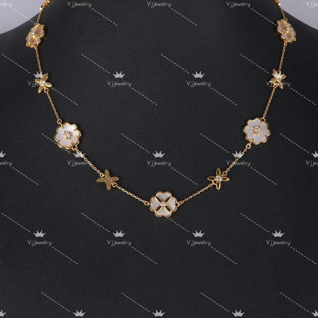Luxury Brand Jewelry Necklace KS family Clover Flower Jewelry Sets Bracelet Designer Sweet Love Jewelry Gold plated with Copper High Version Classic Jewelry Sets