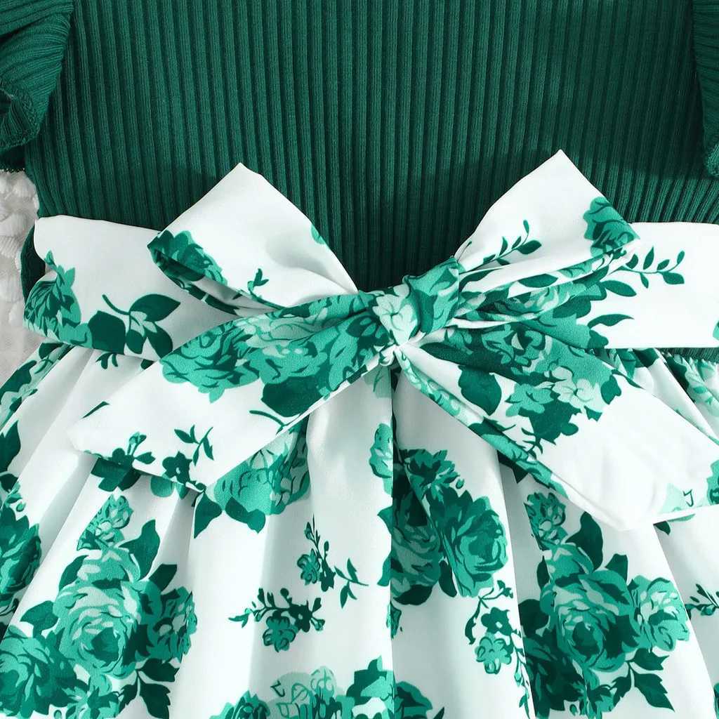 Dress For Kids 3-36 Months Butterfly Sleeve Cute Floral Summer Princess Formal Dresses Ootd For Newborn Baby Girl X250220