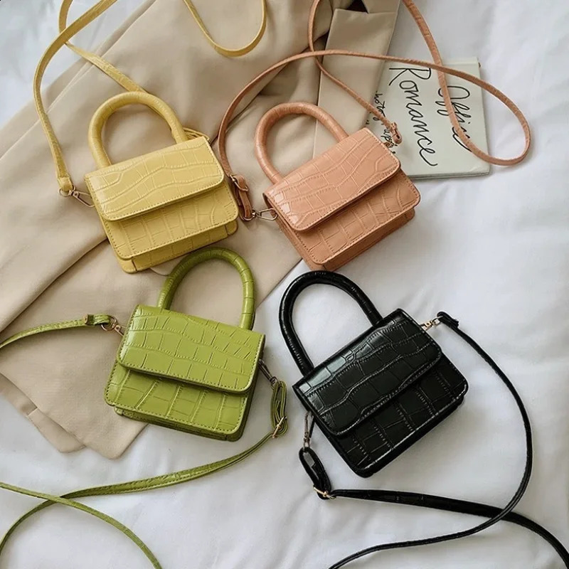 Mini Tote Bag Pattern Flip Messenger Crossbody Female Simple Shoulder Small Square Lady Handbag 2023 240801