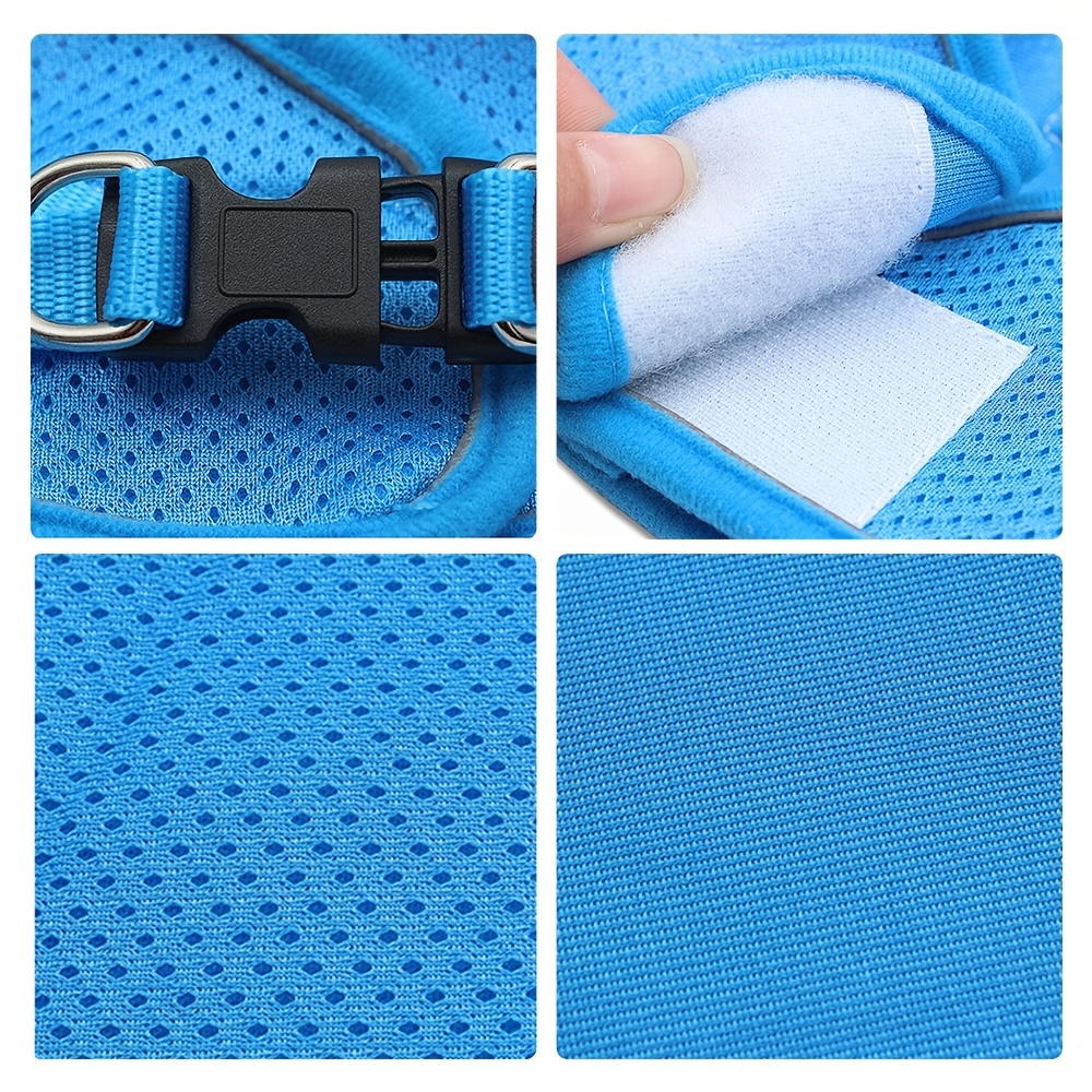 2026 New No Pull Dog Leash Set, Breathable Soft Mesh Puppy Vest Harness Reflective Adjustable Pet Harnesses Small Dogs And Cats - Outdoor Ea