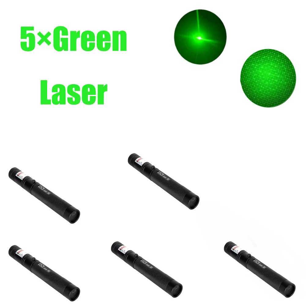 5PCS Laser flashlight green red blue purple laser pen remote command lecturing teaching hunting laser device field traveler B240801