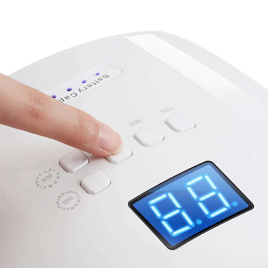 2022 Upgraded 66W Rechargeable Nail Lamp S10 Cordless Nail Dryer Manicure Machine UV Light for Nails Wireless Nail UV LED LampCL2400806