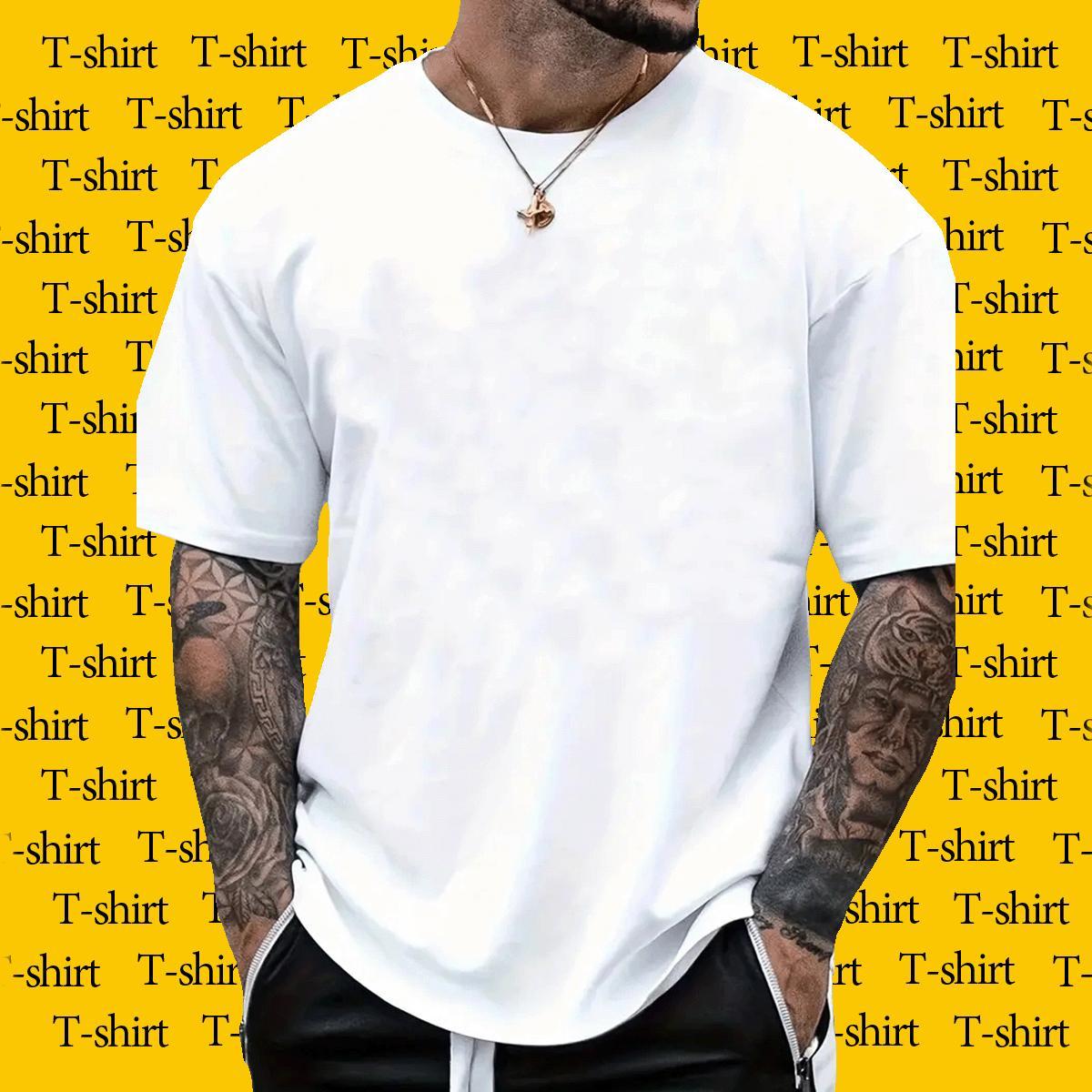 Wholesale Men Tees Anime Printing Street 230g Cotton Plus Size Cartoon O Neck Short Sleeves heart Man T Shirts 2024 New Top Tees